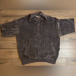 Essentials Fear of God Charcoal Half Zip-Up Sweater